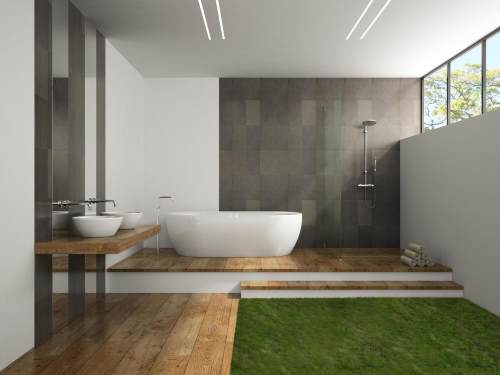 interior-of-a-bathroom-with-wooden-and-grass-floors-in-3d-rendering-free-photo