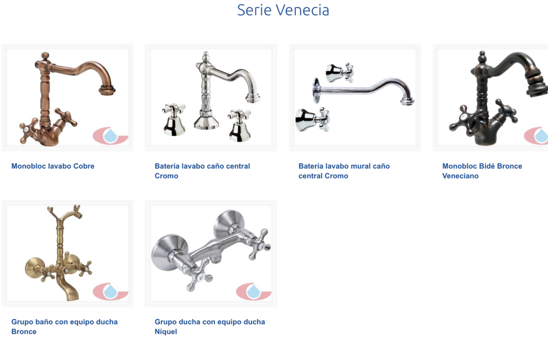 Serie Venecia, la grifería 'vintage' que vuelve a nuestros baños