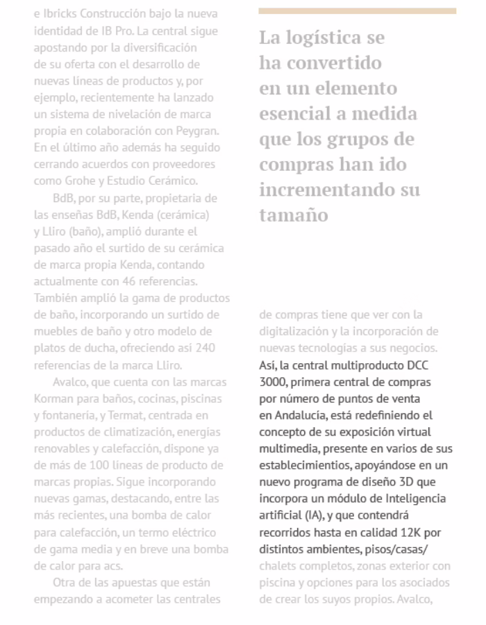 Diseño sin título (48) Extracto de Alimarket hablando sobre la central de compras GRUPO DCC 3000